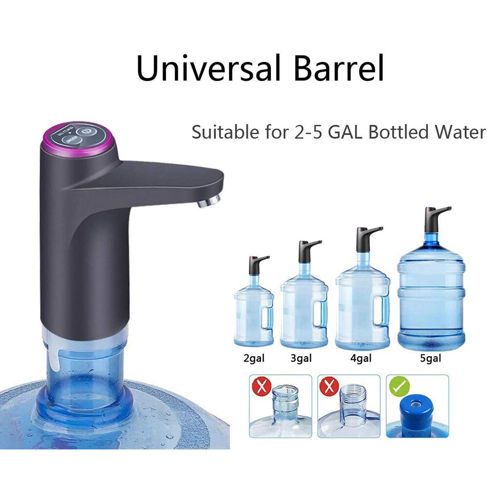 Water Bottle Switch Pump Electric Automatic Universal Jug Dispenser 5 Gallon USB