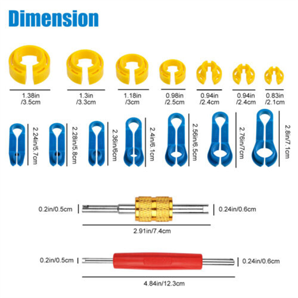 16PCS A/C Fuel Line Disconnect Tool Quick Disconnect Removal Assembly Tools Set