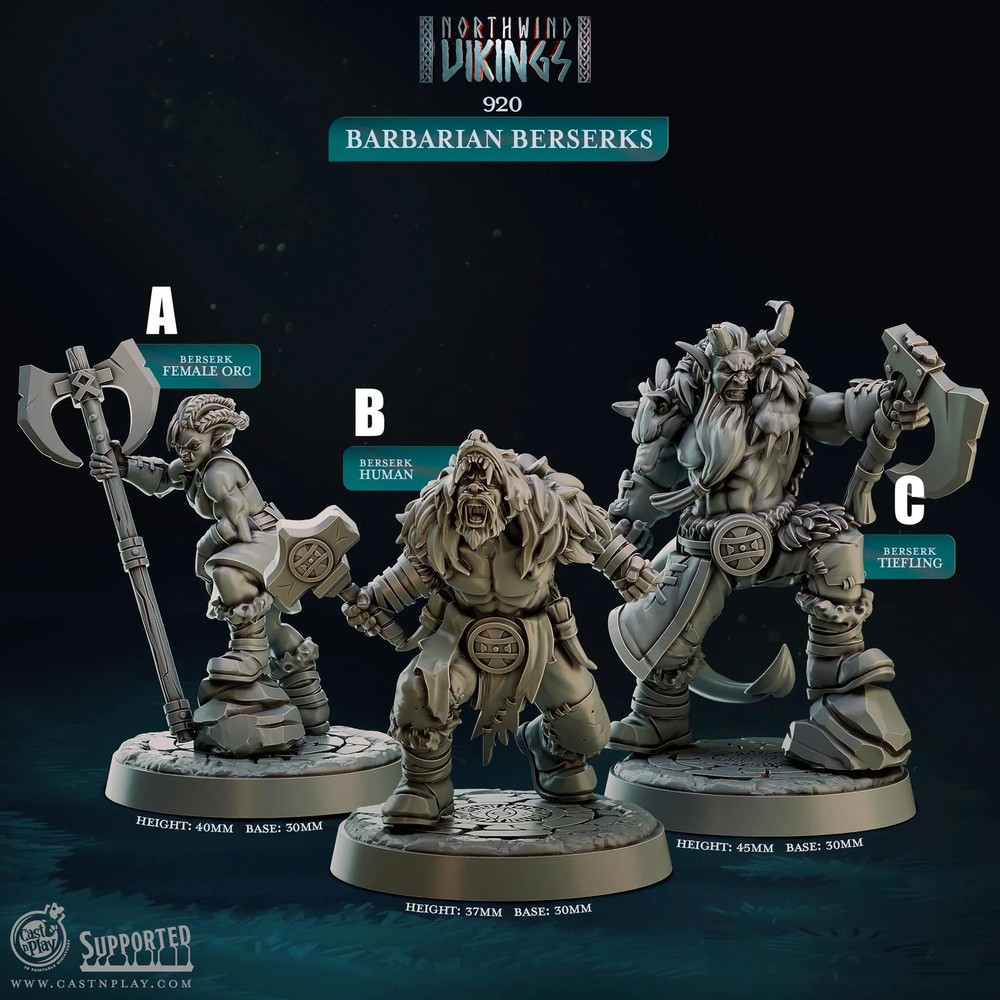 Barbarian Berserks Miniature