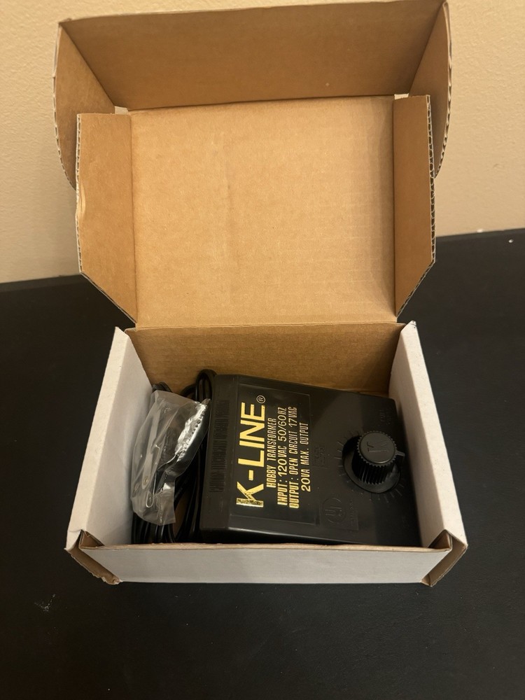 New K Line K-950 Train Transformer in Box 20VA Max