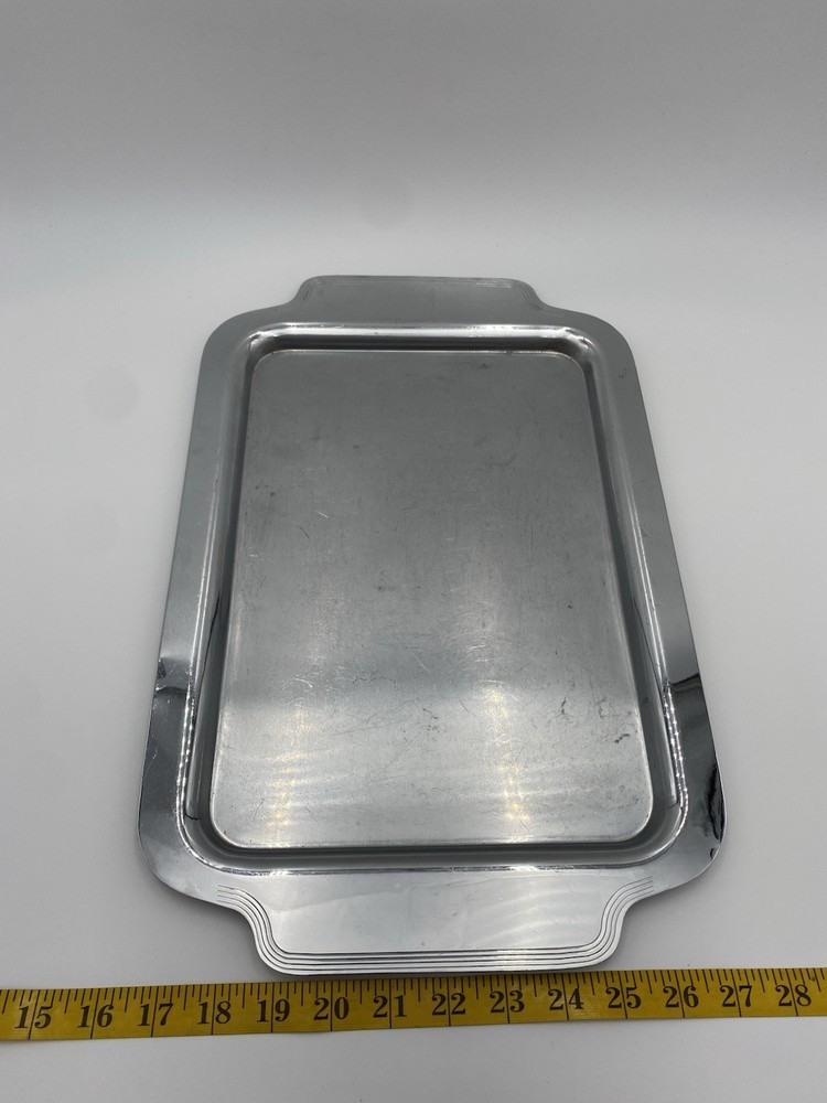 Vintage Silverplate Rectangular Serving Tray with Handles 20” x 12” Classic