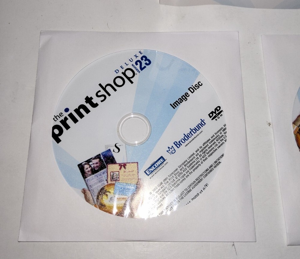 The Print Shop Deluxe Version 23 for Windows IMAGE And Install/Program Disc