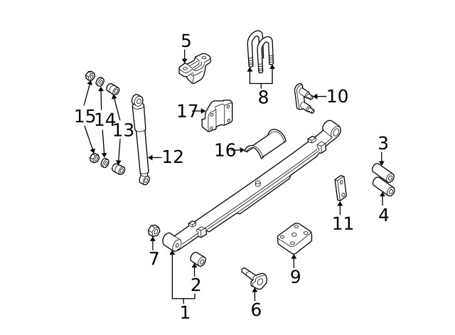 Genuine Nissan Bushing 55047-01G10