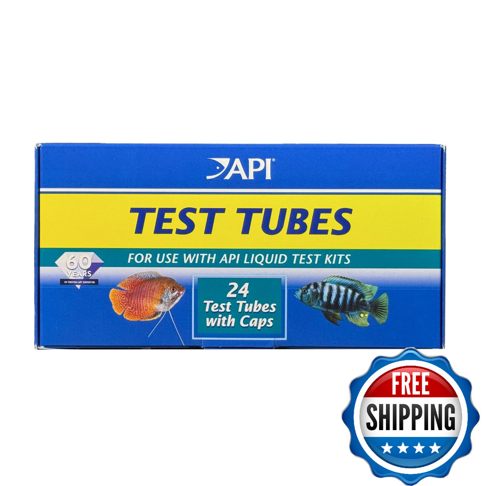 API REPLACEMENT PLASTIC TEST TUBES WITH CAPS For Any Aquarium Test Kit Including