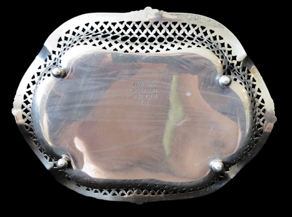 TIFFANY Sterling BASKET Swing HANDLE Antique