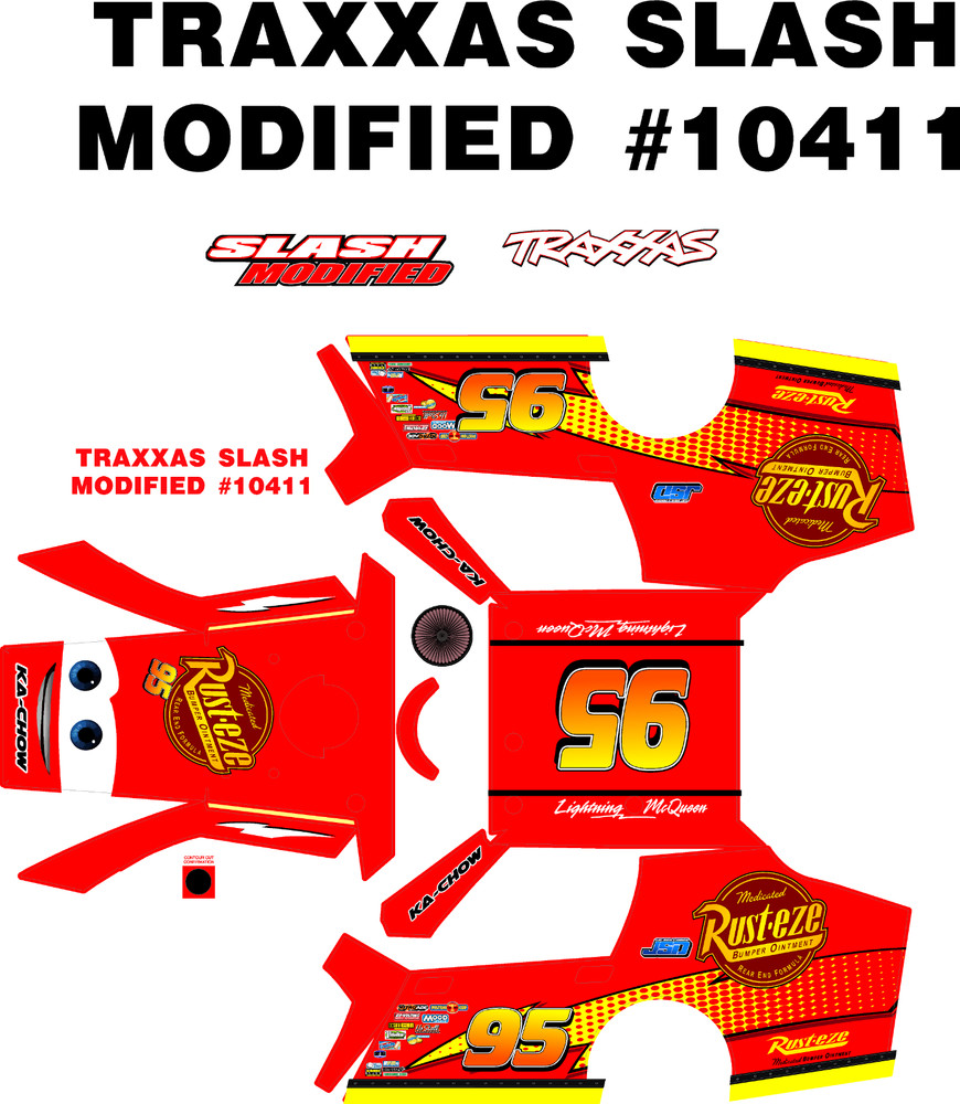 MODIFIED 10411  WRAP KIT LIGHTNING MCQUEEN
