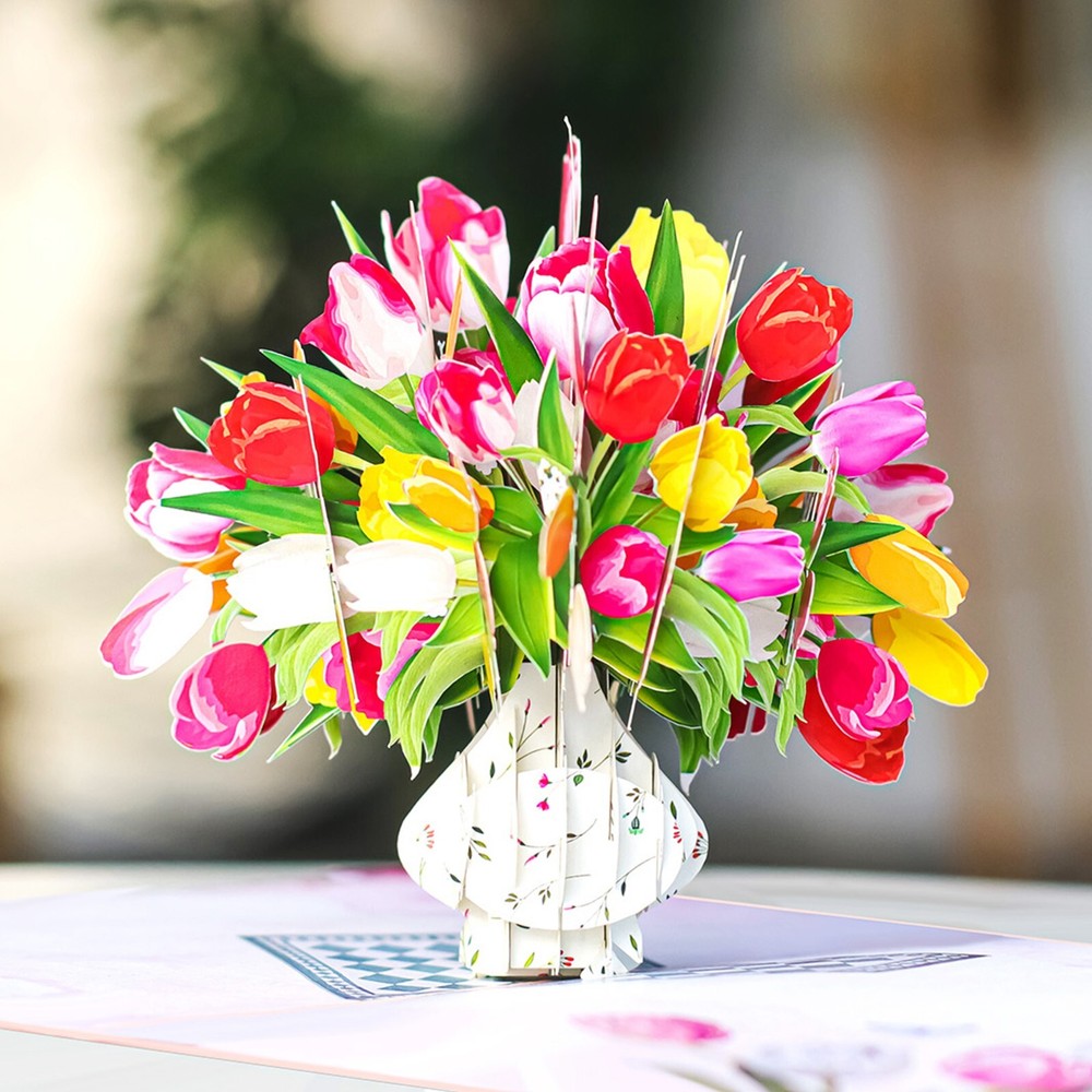 Tulip Flower Pop Up Card