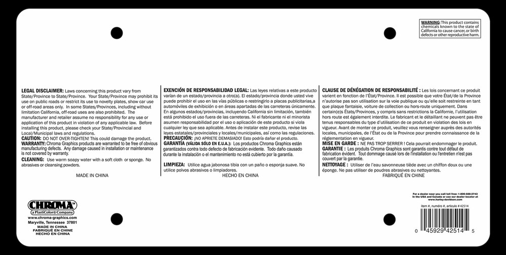 Chroma Graphics Star Wars Millenium Falcon Plastic Plate Frame