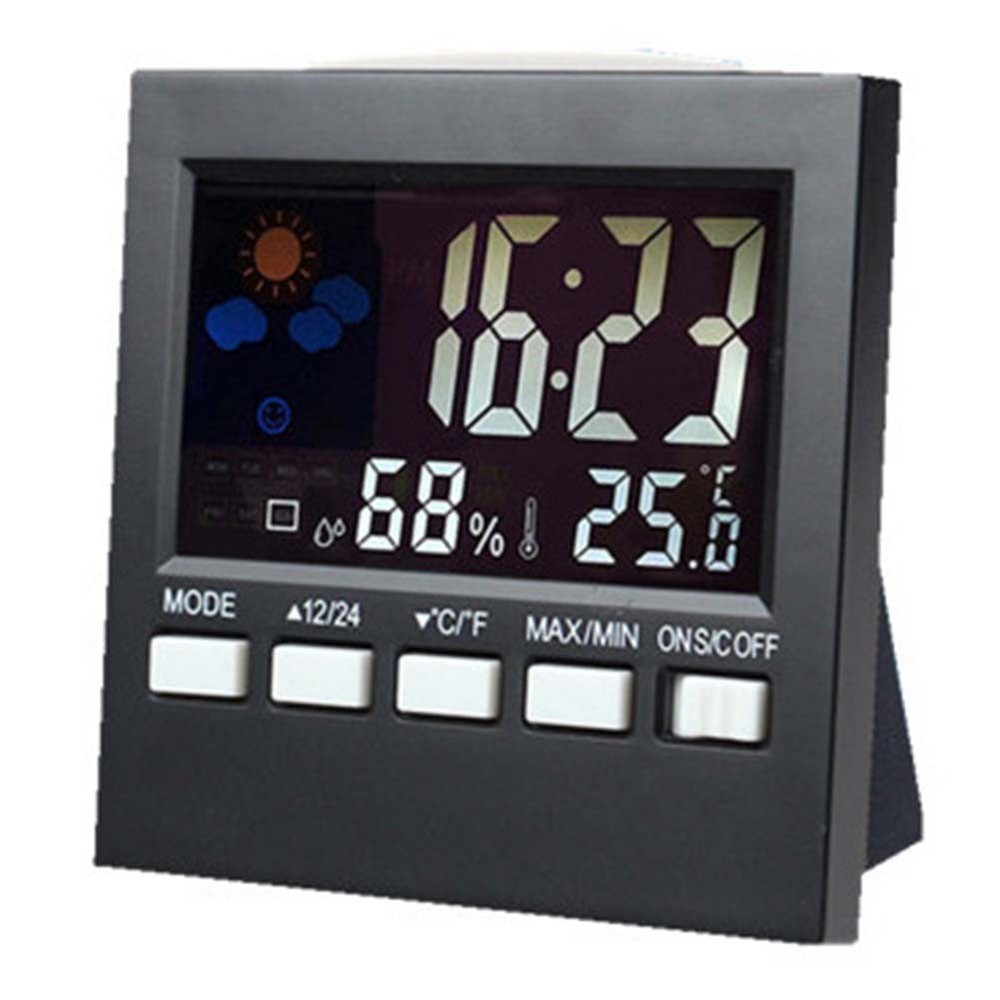 Voiceactivated Backlit Alarm Clock Hygrometer and Thermometer Function