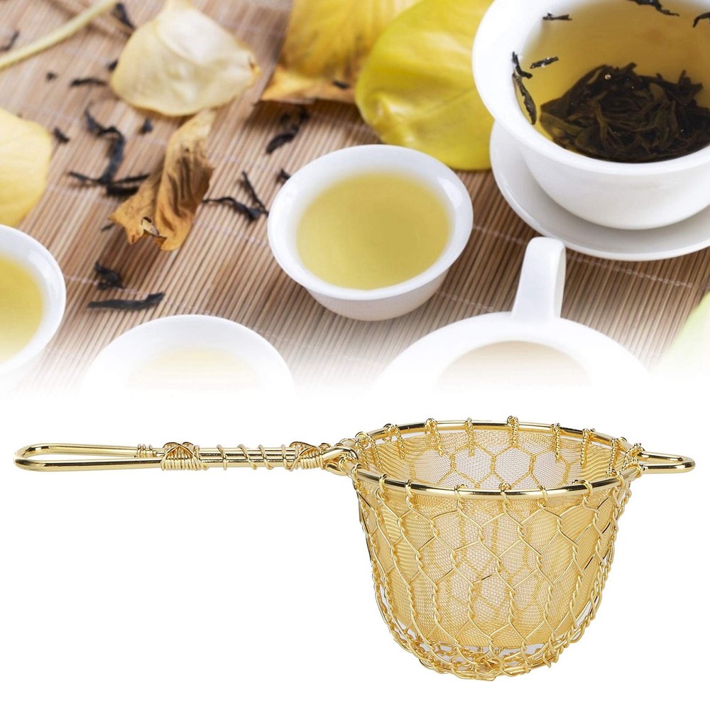 Copper Tea Infuser Strainer dense mesh Reusable Loose Leaf Teapot Filter with...