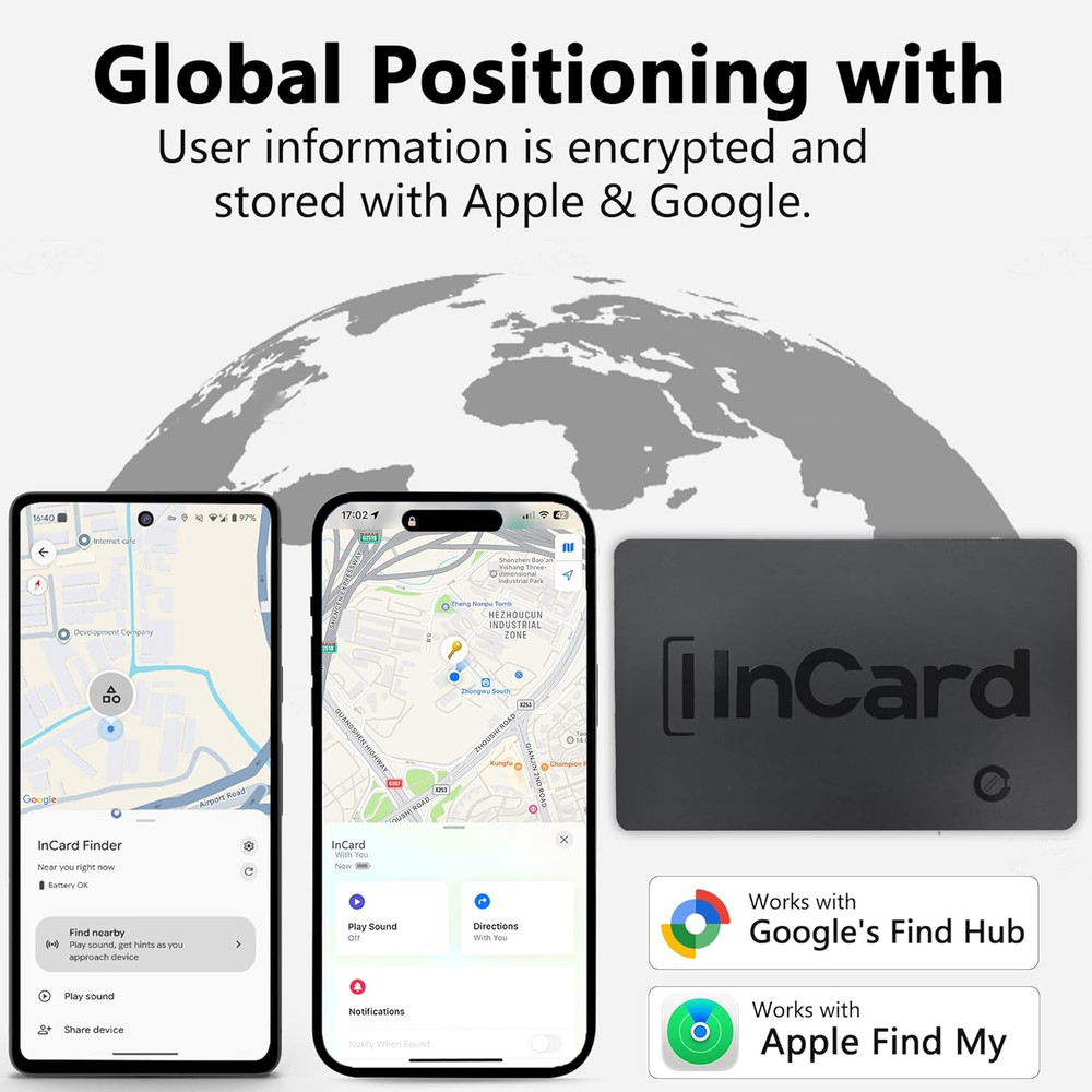 Wallet Tracker (Both iOS and Android) IP68 Bluetooth Smart Finder Card GPS Track