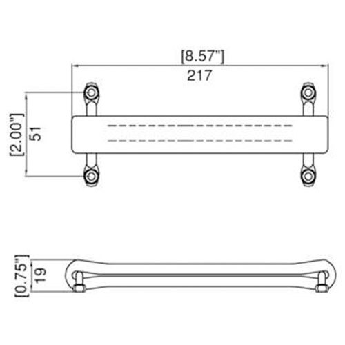 Penn-Elcom H1008 Brown Leather-Look Strap Handle 8.57" Long