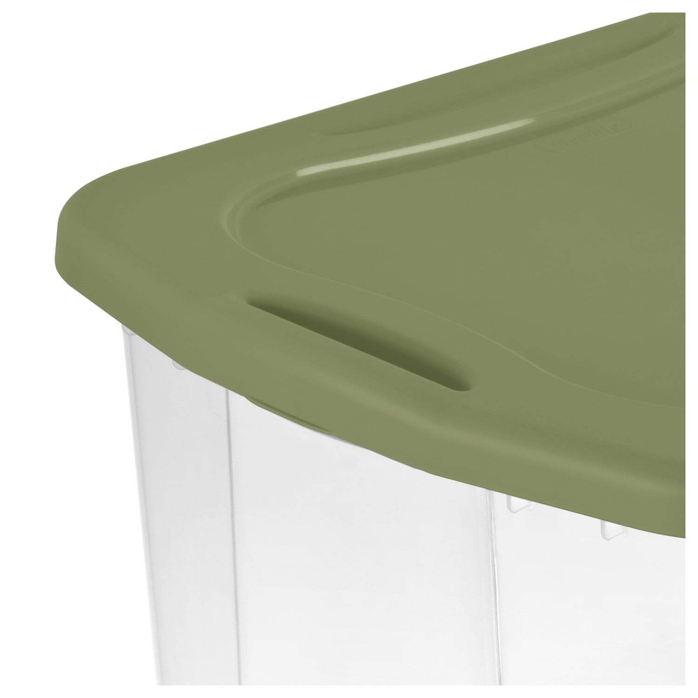 Storage Bin, Full-Grip Handles, Green