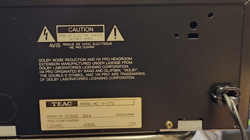 TEAC V-770 3-Head Hi-End Cassette Deck with Original Manual & Working Great ✨️