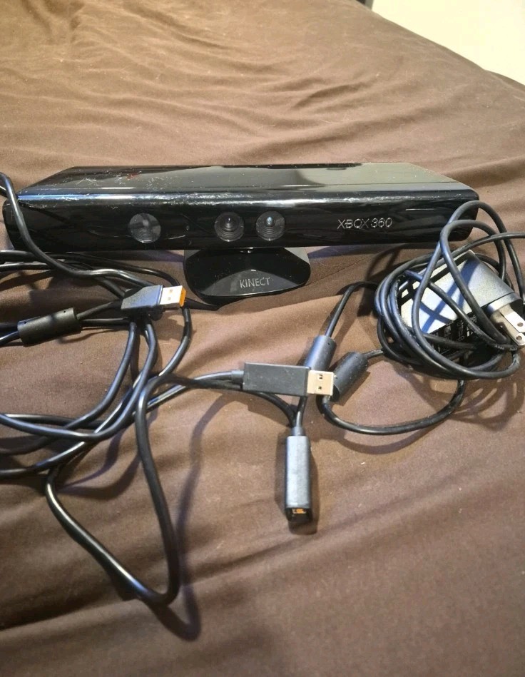 Xbox 360 Kinect Camera with Power Cord and USB Adaptor
