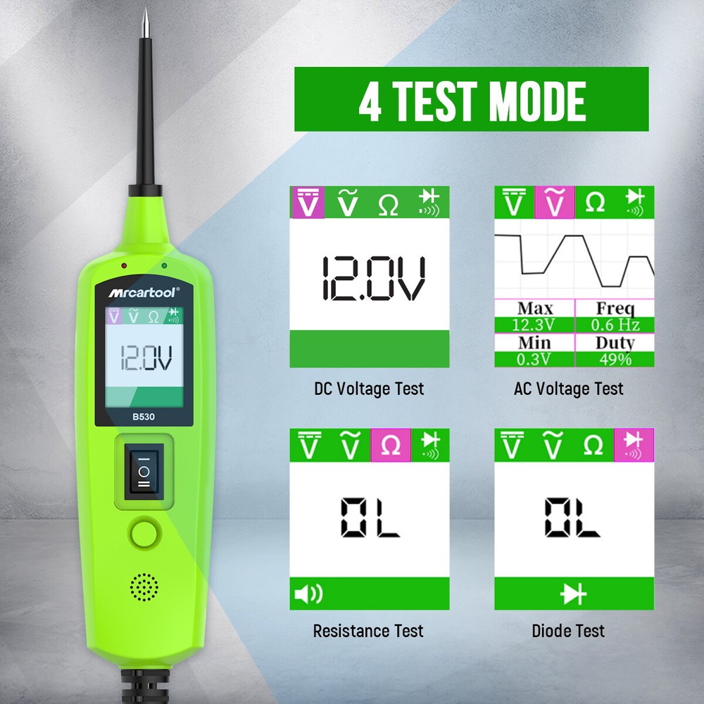 6-30V Circuit Tester Probe AC/DC Voltage Resistance Diode Activate Component