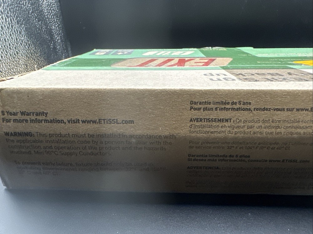 ETI LED Emergency Exit Light Sign Red