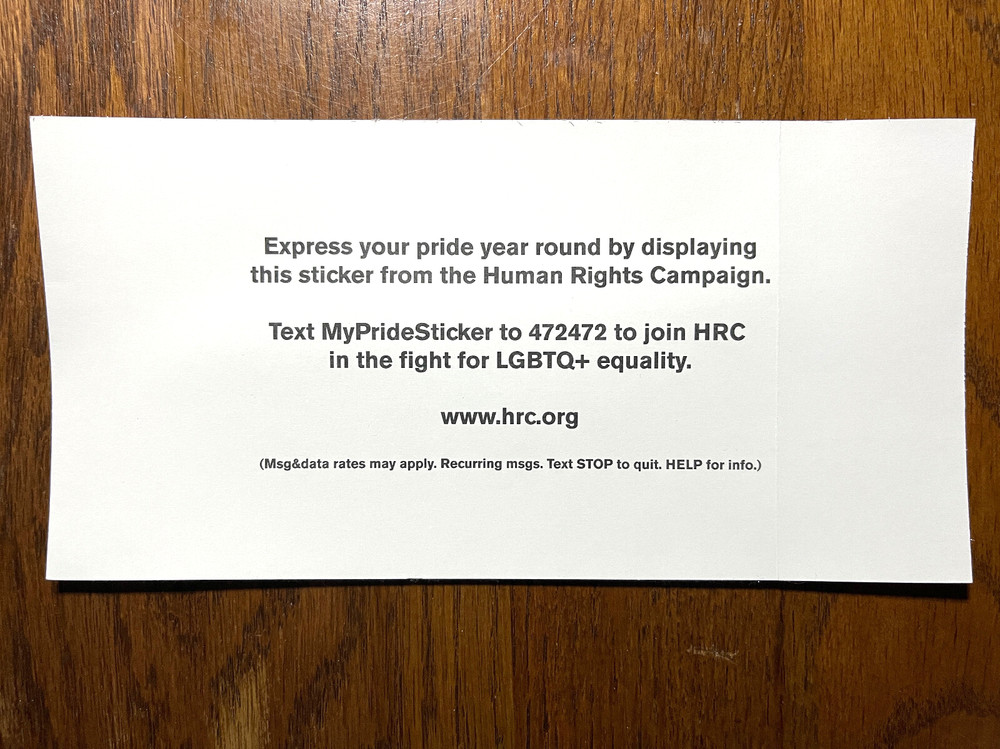 🏳️‍🌈 PRIDE Bumper Sticker - Rainbow Script - Human Rights Campaign - Brand New
