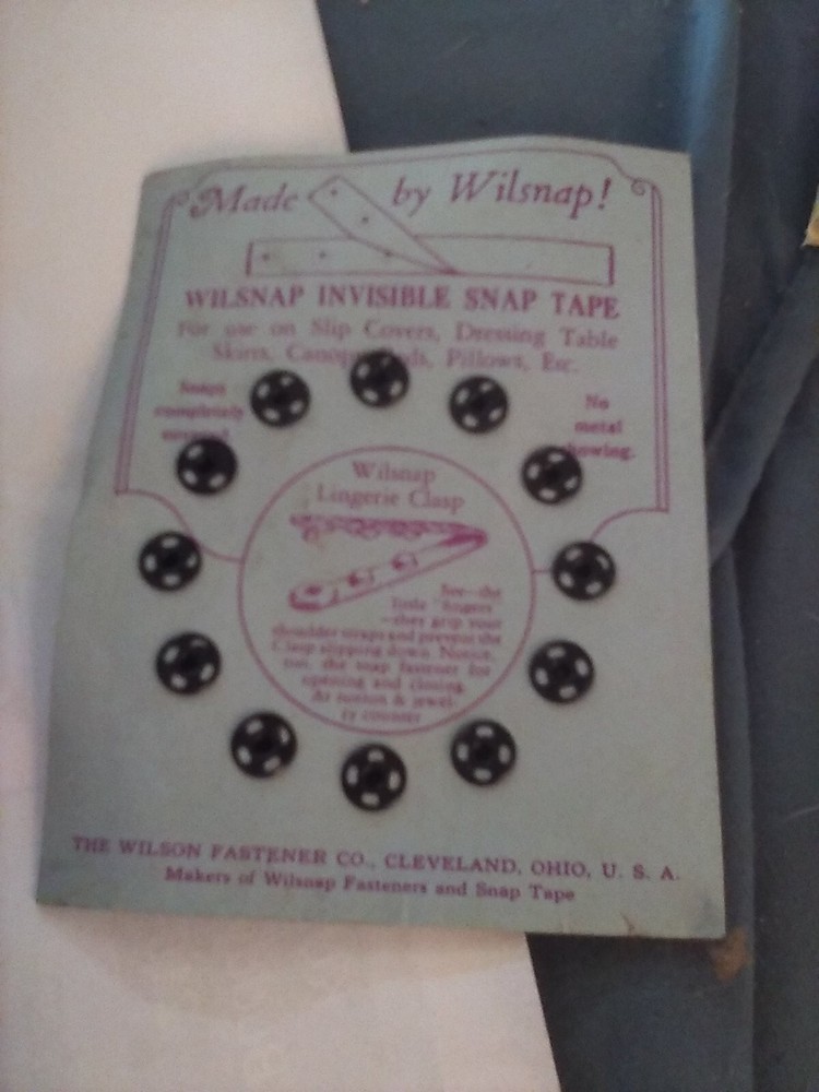VINTAGE wilSNAP FASHIONS FASTENER SIZE 0