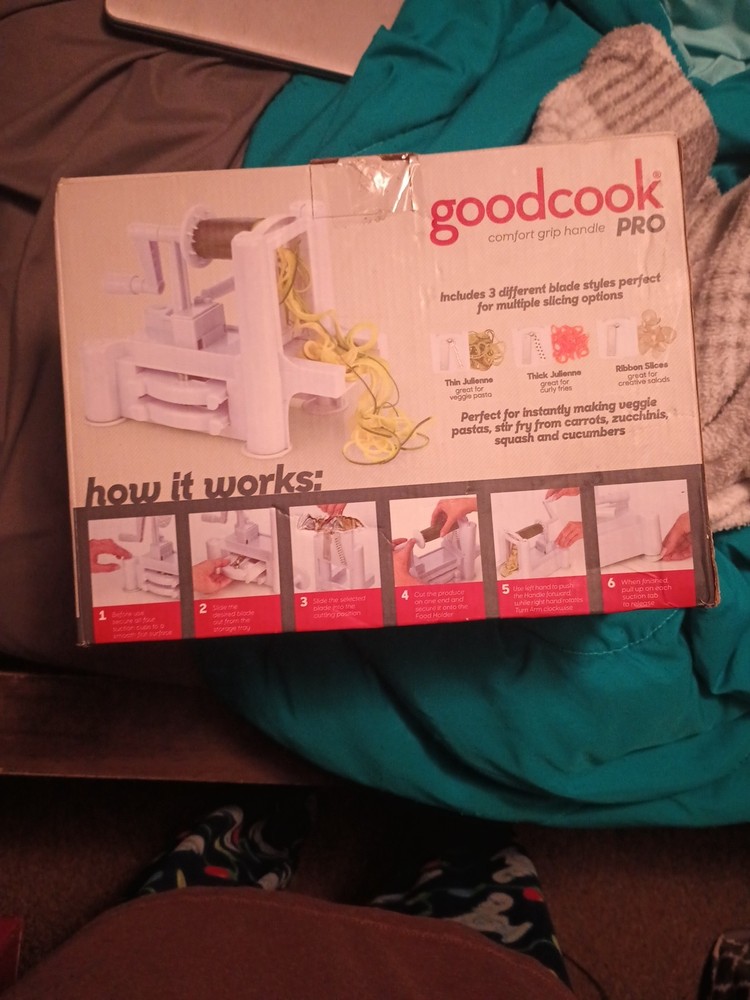 Good Cook Pro Tabletop Veggie Spiralizer with Comfort Grip Handle