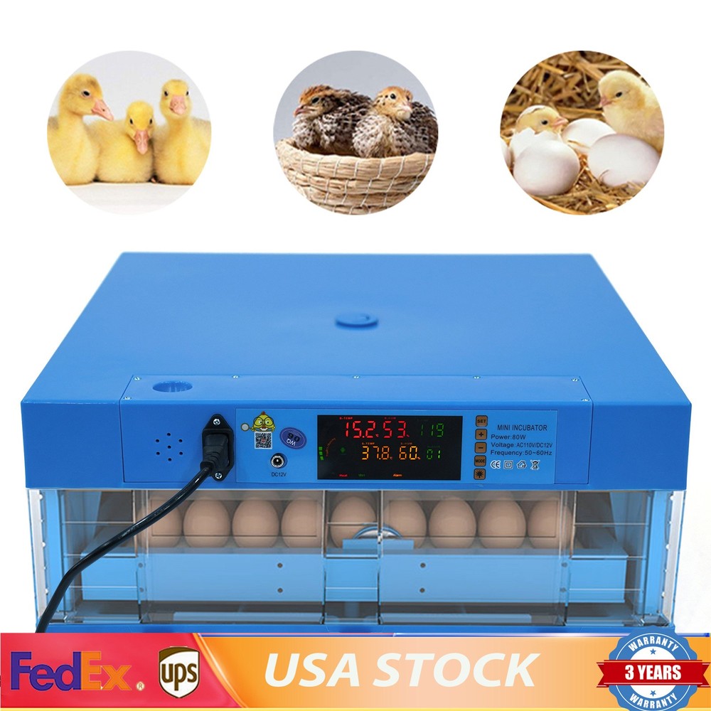 48 Eggs Incubator Automatic Digital Chicken Egg Hatcher Temperature Control