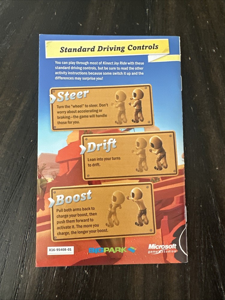XBOX 360 Manual Only Kinect Joy Ride