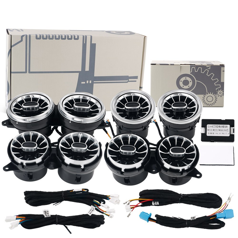 7 Color Air Vent Ambient Lamp For Mercedes Benz S-Class W222 S550 S400 2014-2017