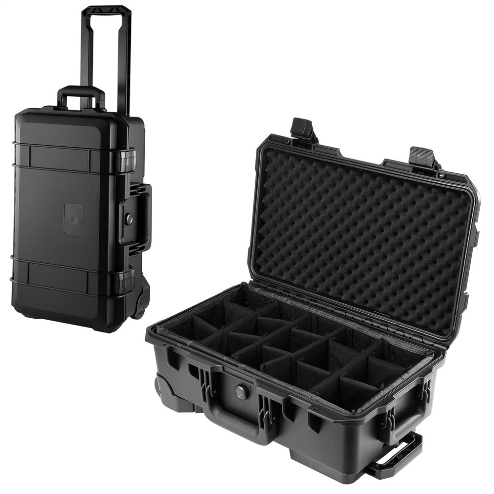 Waterproof Rolling Protective Case,Hard Compact Camera Case With Handle & Wheels