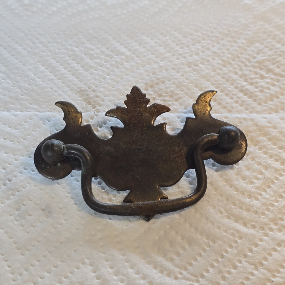 Brass Chippendale Phyfe Vintage Antique Drawer Pull Colonial hardware 3”centers