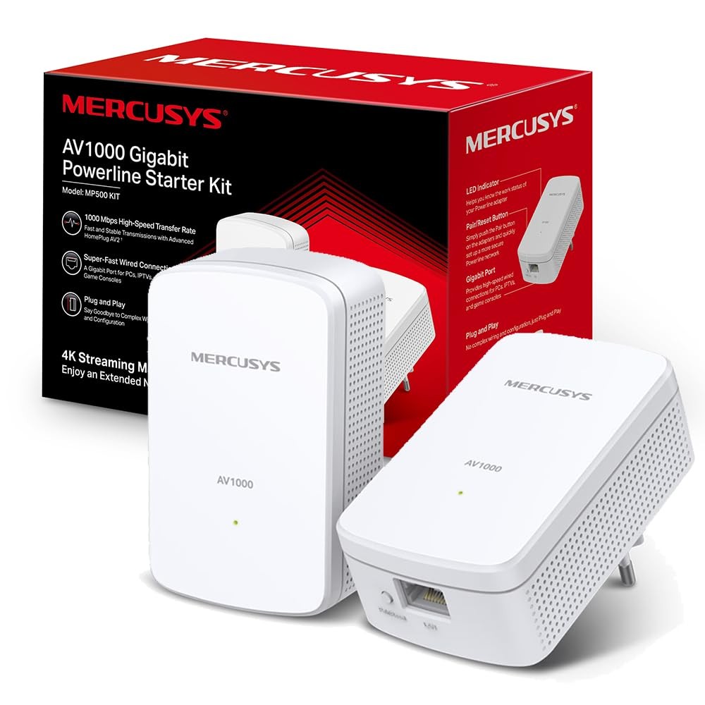 ADAPTADOR PLC MERCUSYS MP500 KIT 2 UDS