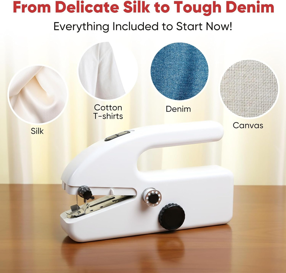 Portable Handheld Sewing Machine for Beginners – Mini Stitching Tool with 2 Spee