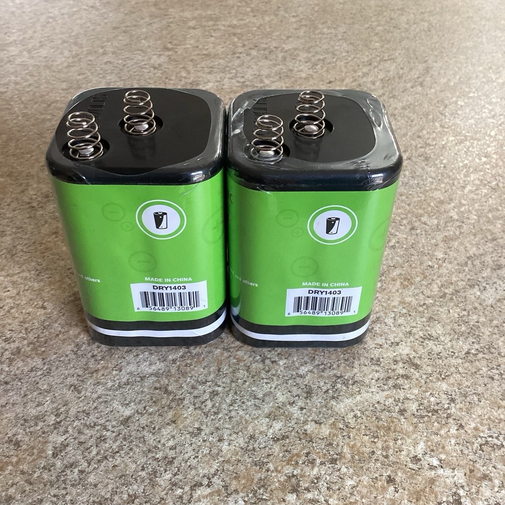 Two (2) Pack Interstate Workaholic DRY1403 Heavy Duty 6v Battery