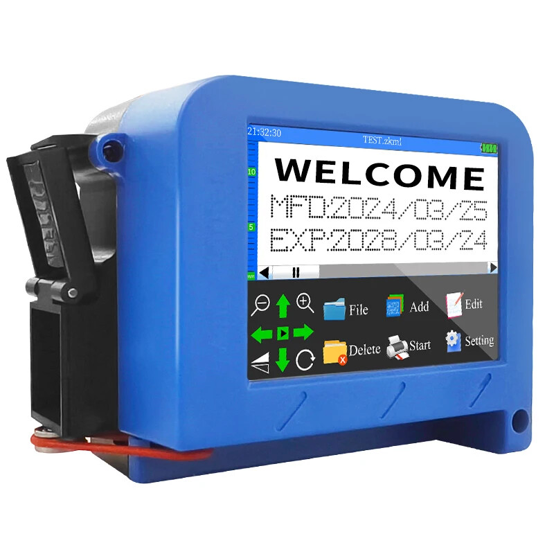 Handheld expiration date barcode batch number printing mini inkjet printer