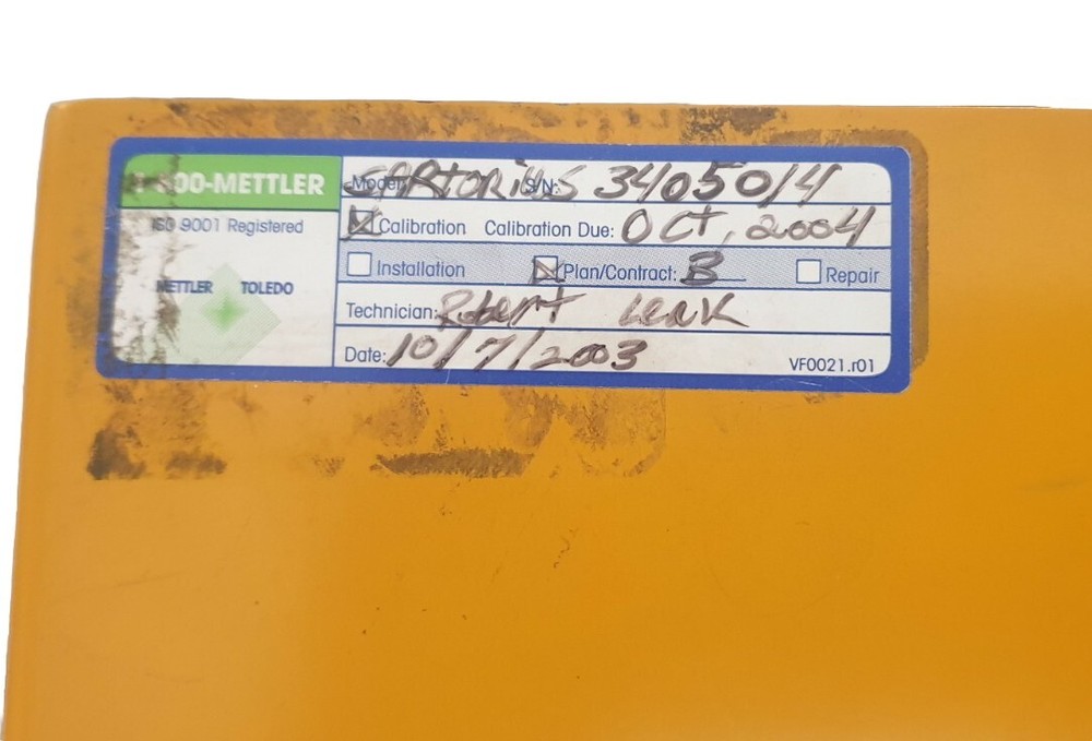 Sartorius 1801 Scale Max 110g Readability .0001g