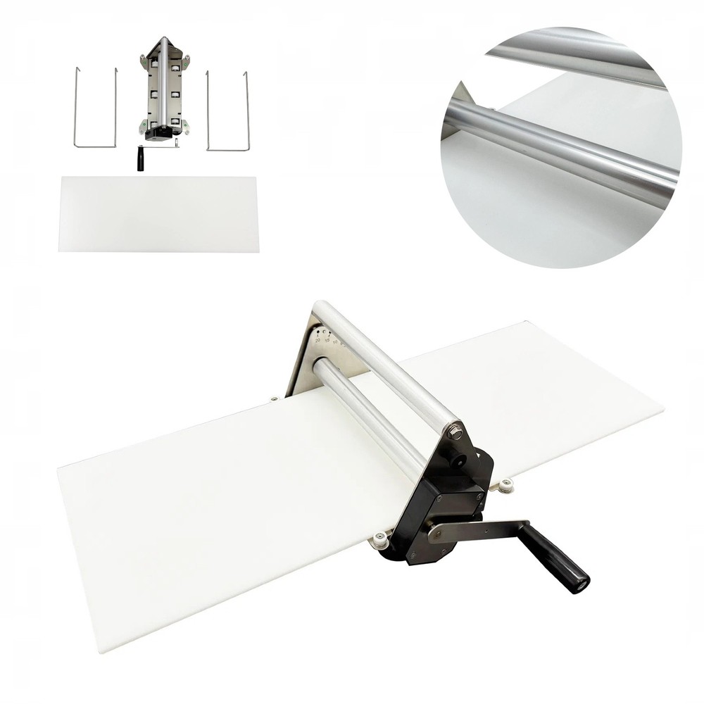 Hand-Crank Dough Roller Puff Pastry Maker 12" PP Material Kitchen Bakery Tool