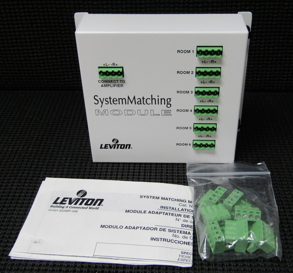 LEVITON SGAMP AUTO SURGE WHITE 6-ZONE SYSTEM MATCHING MODULE