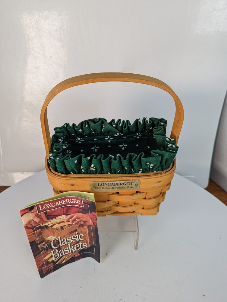 Longaberger 1998 Hostess Appreciation Combo Fabric & Protector Basket