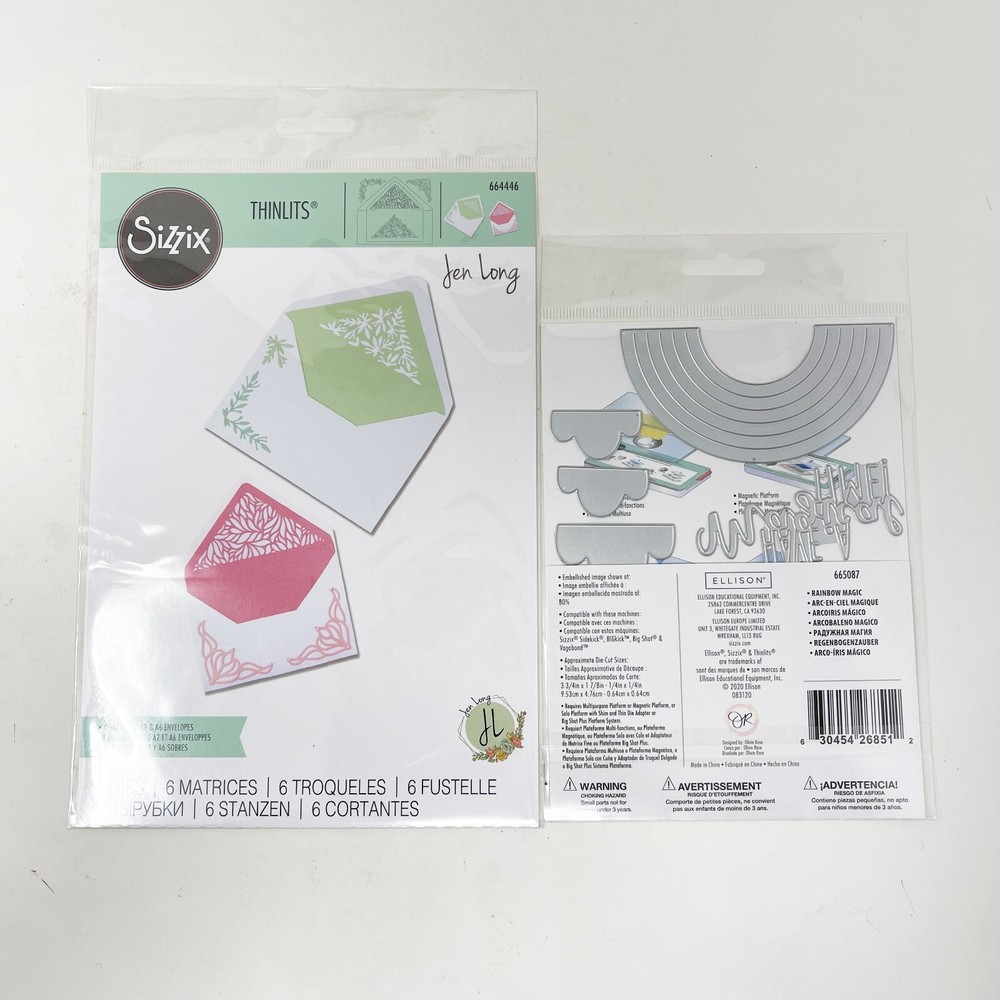 Sizzix Thinlits Spring & Summer Bundle Card Making Paper 3-D Seals NEW