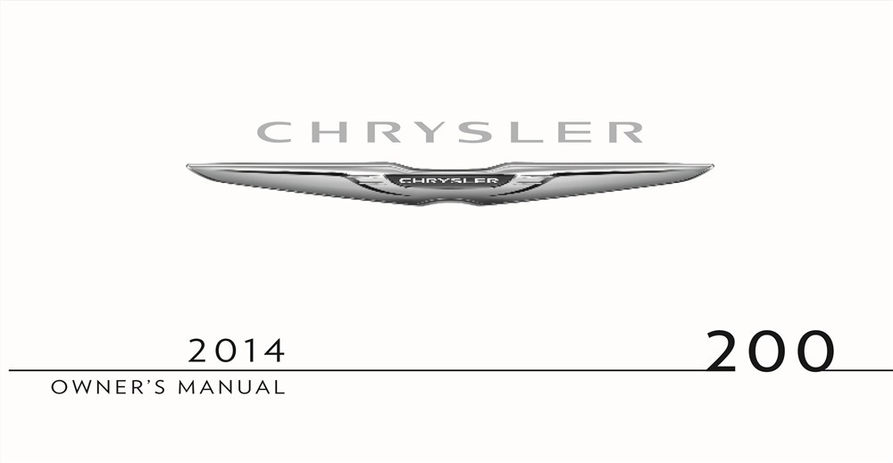 2014 Chrysler 200 Owners Manual User Guide