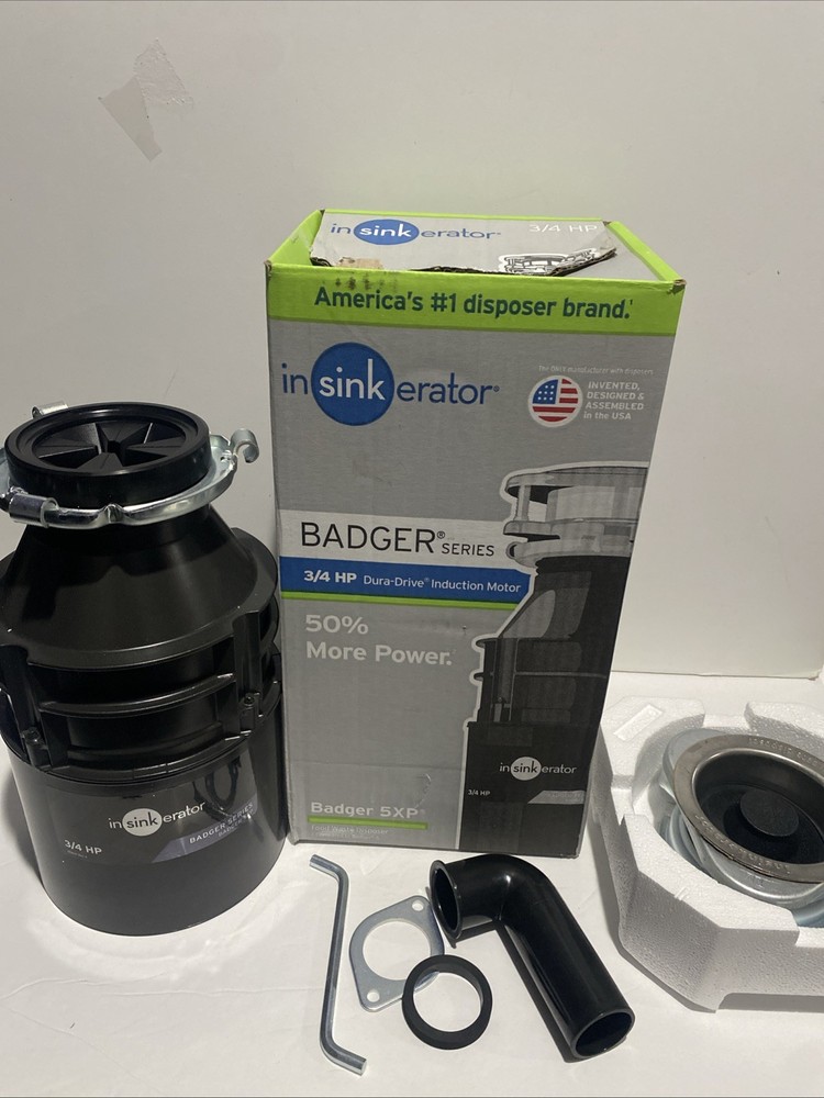 InSinkErator Garbage Disposal, Badger 5XP, 3/4 HP Continuous Feed
