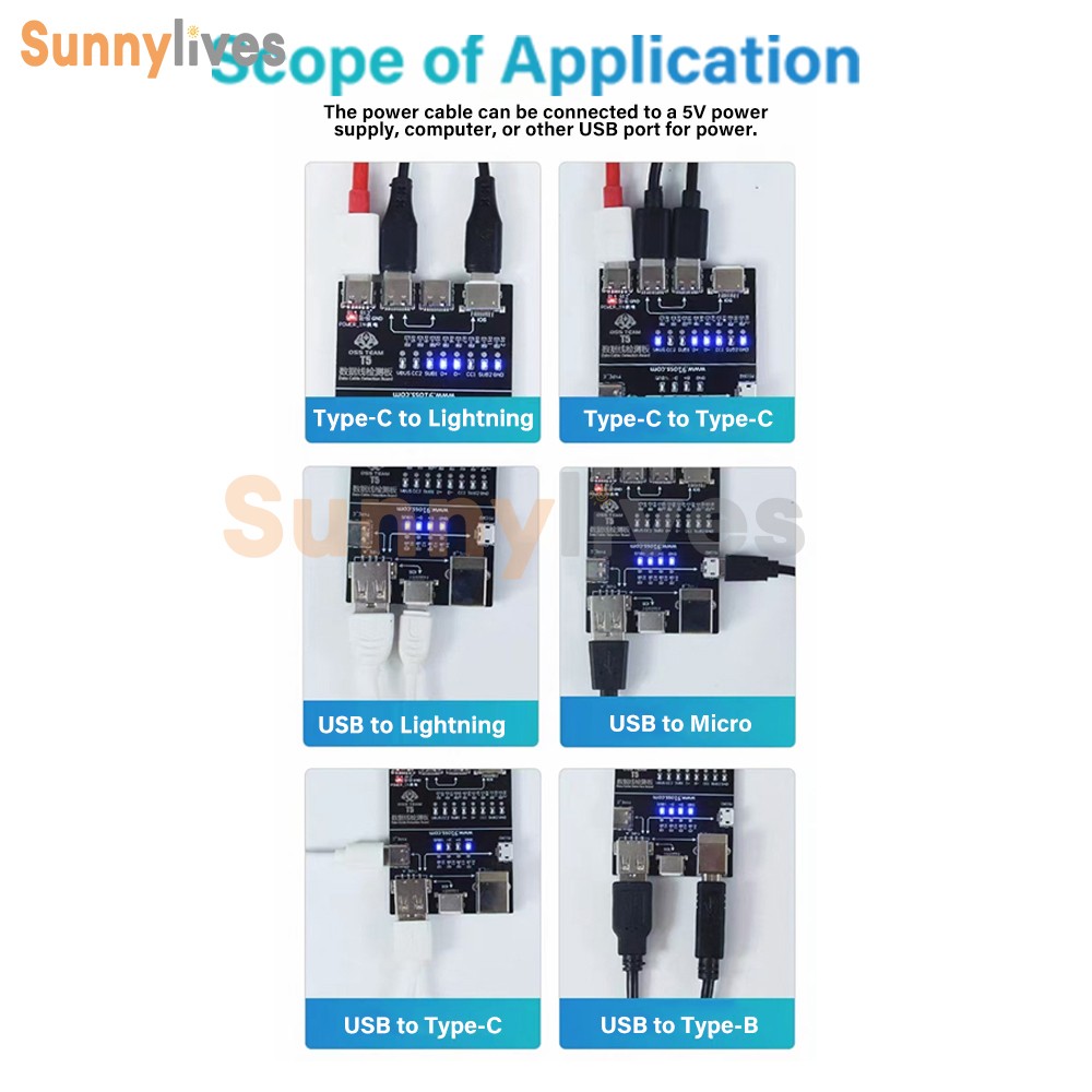 T5 Multifunctional Interface Cable Detection Module Data Cable abnormal testing