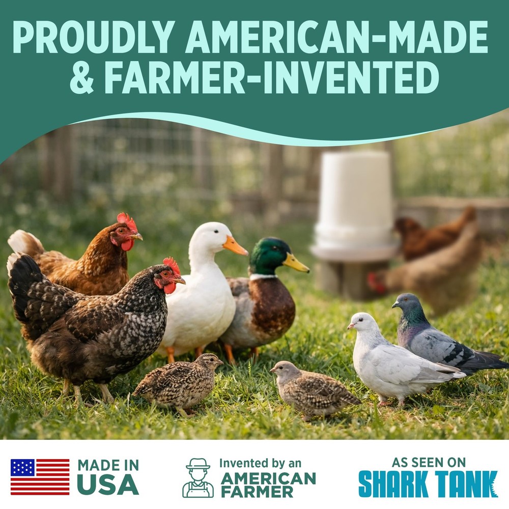 Poultry Pro Chicken Waterer - DIY Automatic 5 Gallon White