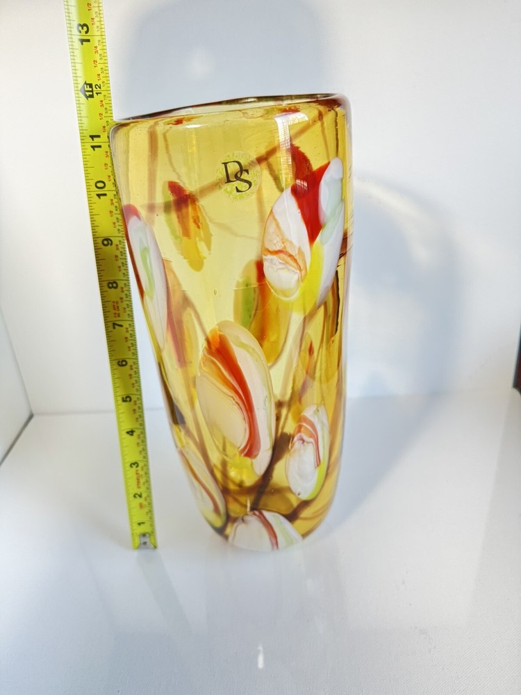 Large Amber Floral Design Art Studio