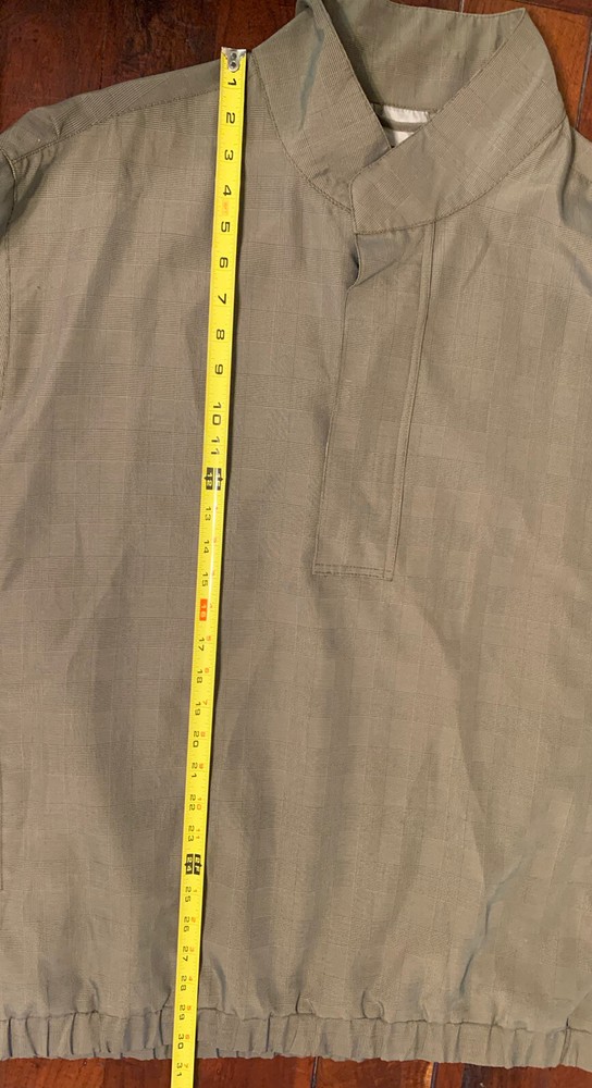 Footjoy 1/2 Zip Pullover Windbreaker Golf - Olive Green - Large Plain Blank