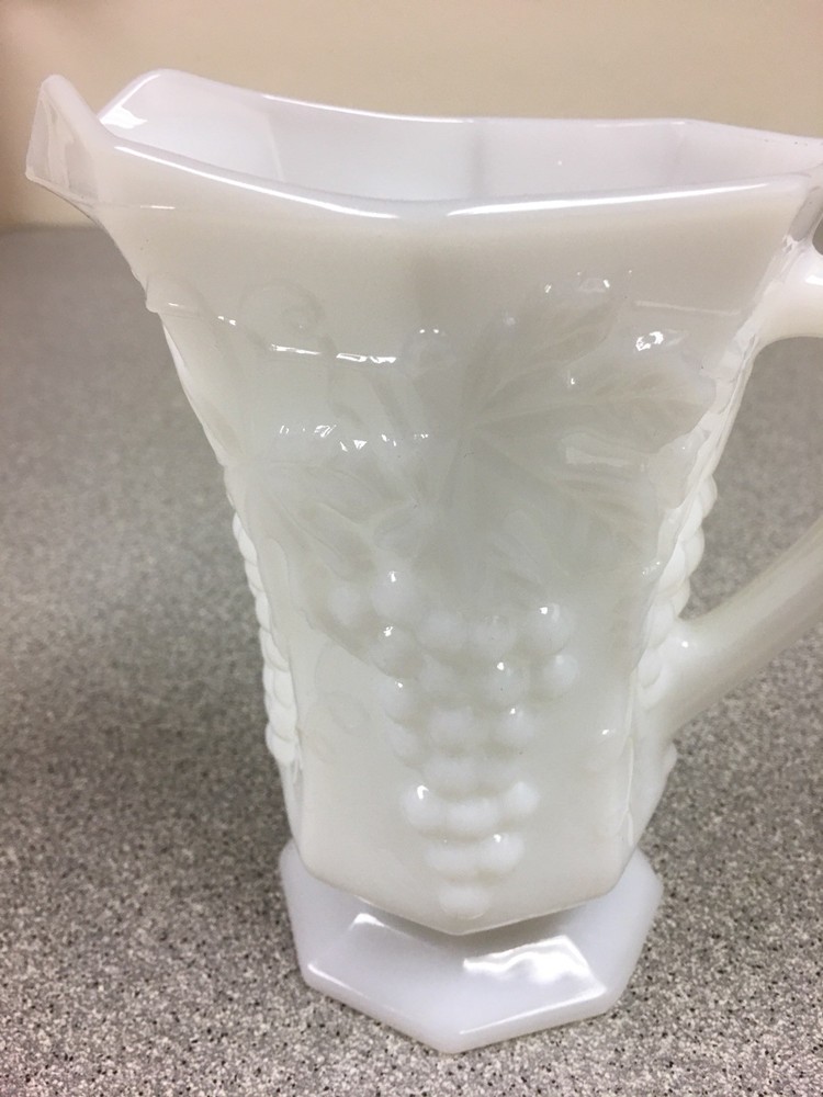 Milk Glass Pitcher. Translucent.