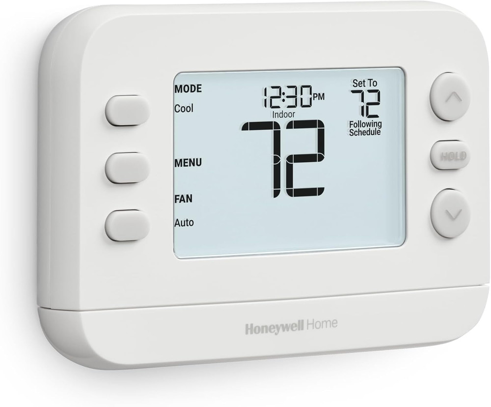 New! Programmable Thermostat, Single-Stage, 1 Heat/1 Cool Compatibility, Fle...