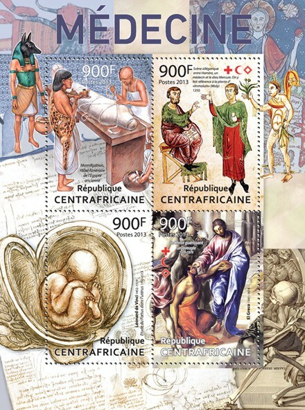 Centrafrique 2013 MNH - MEDICINE. Michel Code: 4211-4214