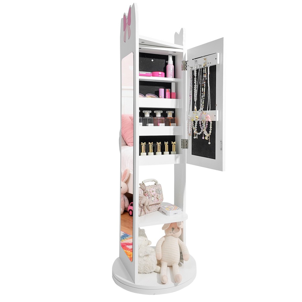 White, bow-patterned, MDF (medium-density fiberboard) painted finish,