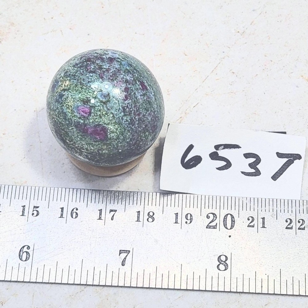 Fluorescent Ruby in Fuchsite 30mm Collection Sphere 6537