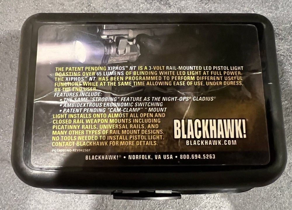 BLACKHAWK Xiphos NT Night-Ops Weapon Rail Light